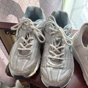 Nike Light Gray and Pale Blue Athletic Sneakers